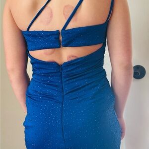 Elegant Blue Strappy Dress